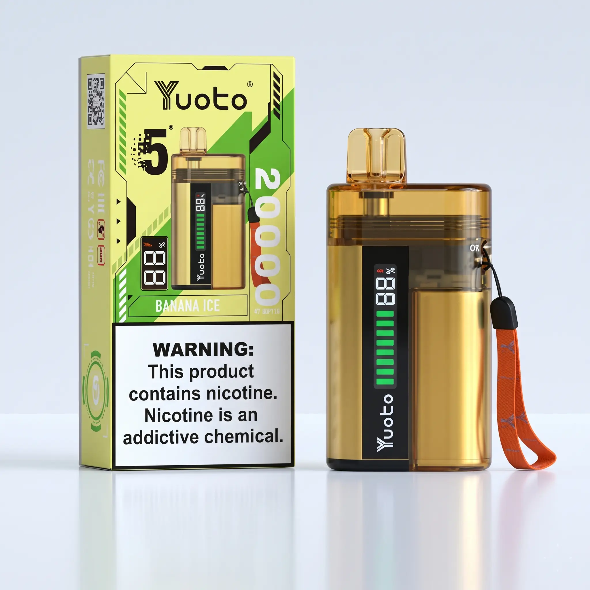 YUOTO 20000 Puffs Disposable 50mg Vape Banana Ice