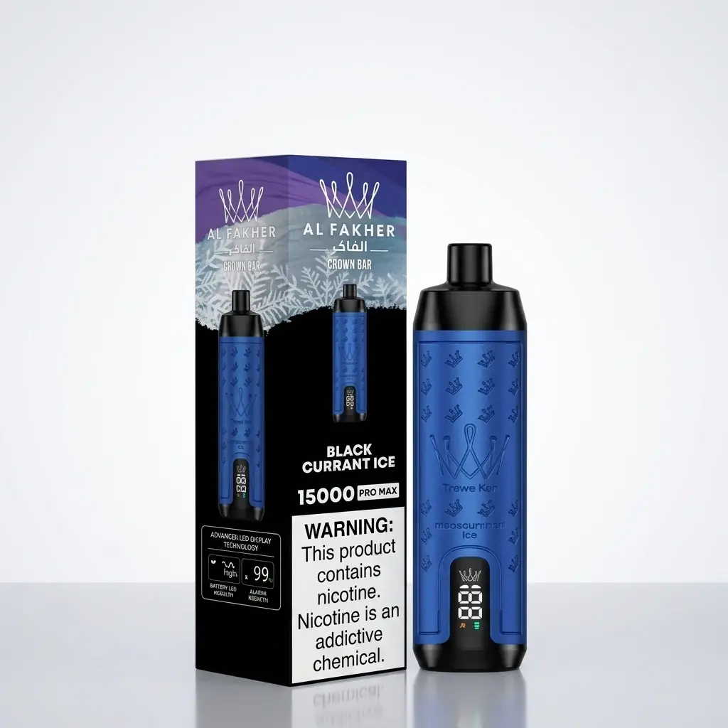 al Fakher crown bar 15000 puffs pro max Disposable Black Currant Ice
