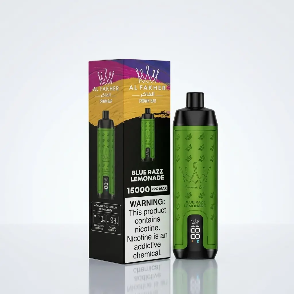 al Fakher crown bar 15000 puffs pro max Disposable Blue Razz Lemonade