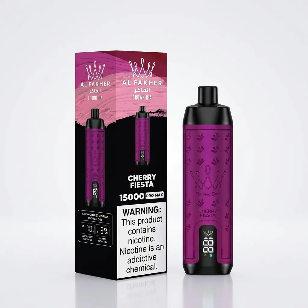 al Fakher crown bar 15000 puffs pro max Disposable Cherry Fiesta