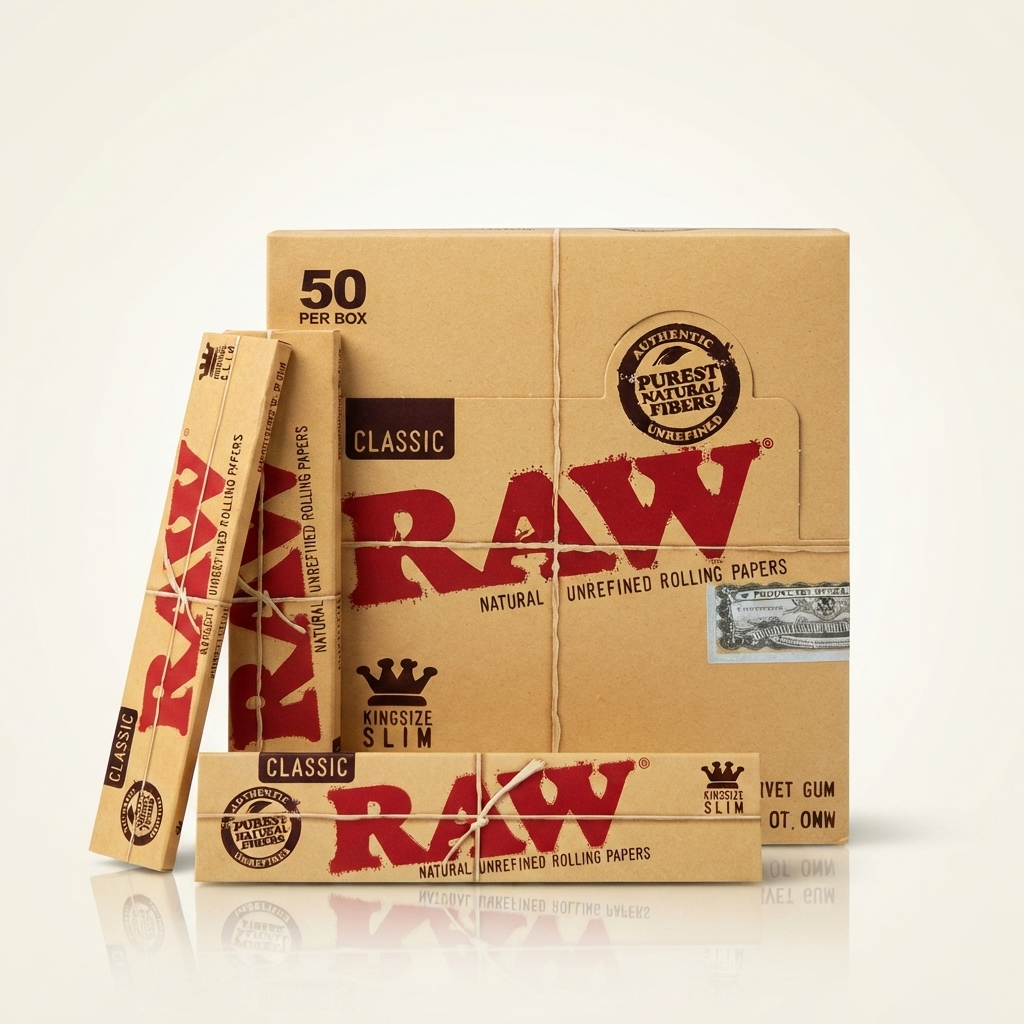 RAW Classic King Size Slim rolling papers pack in Dubai UAE