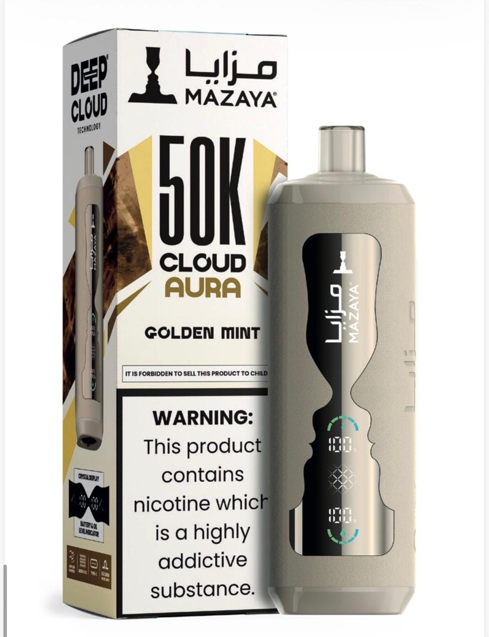 Mazaya-Cloud-Aura-50K-Disposable-Vape-Device-Golden-Mint.webp Mazaya-Cloud-Aura-50K-Disposable-Vape-Device-Golden-Mint.webp