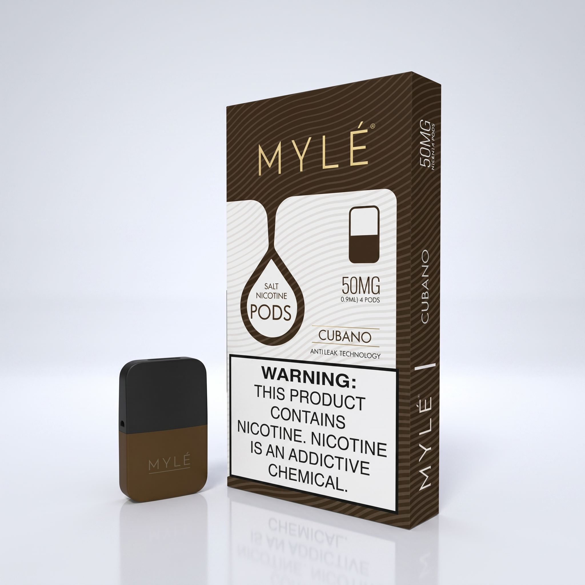 Myle V4 Pod disposable vape 50mg Pre-filled (Cubano)