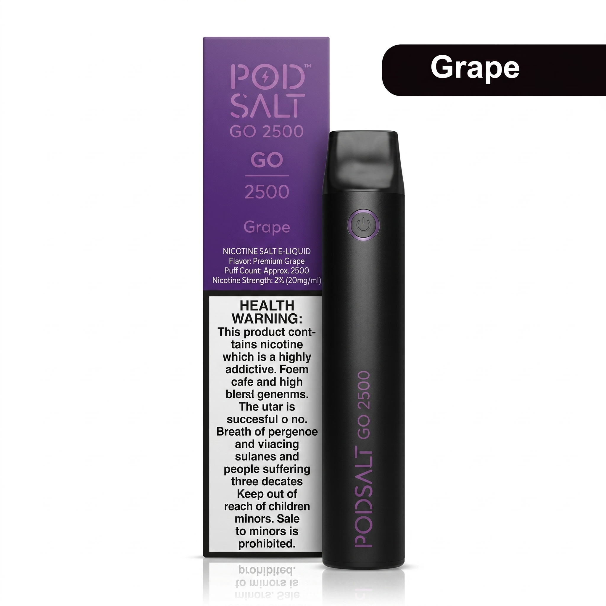 Pod Salt Go Disposable Vape 2500 Puffs – Grape