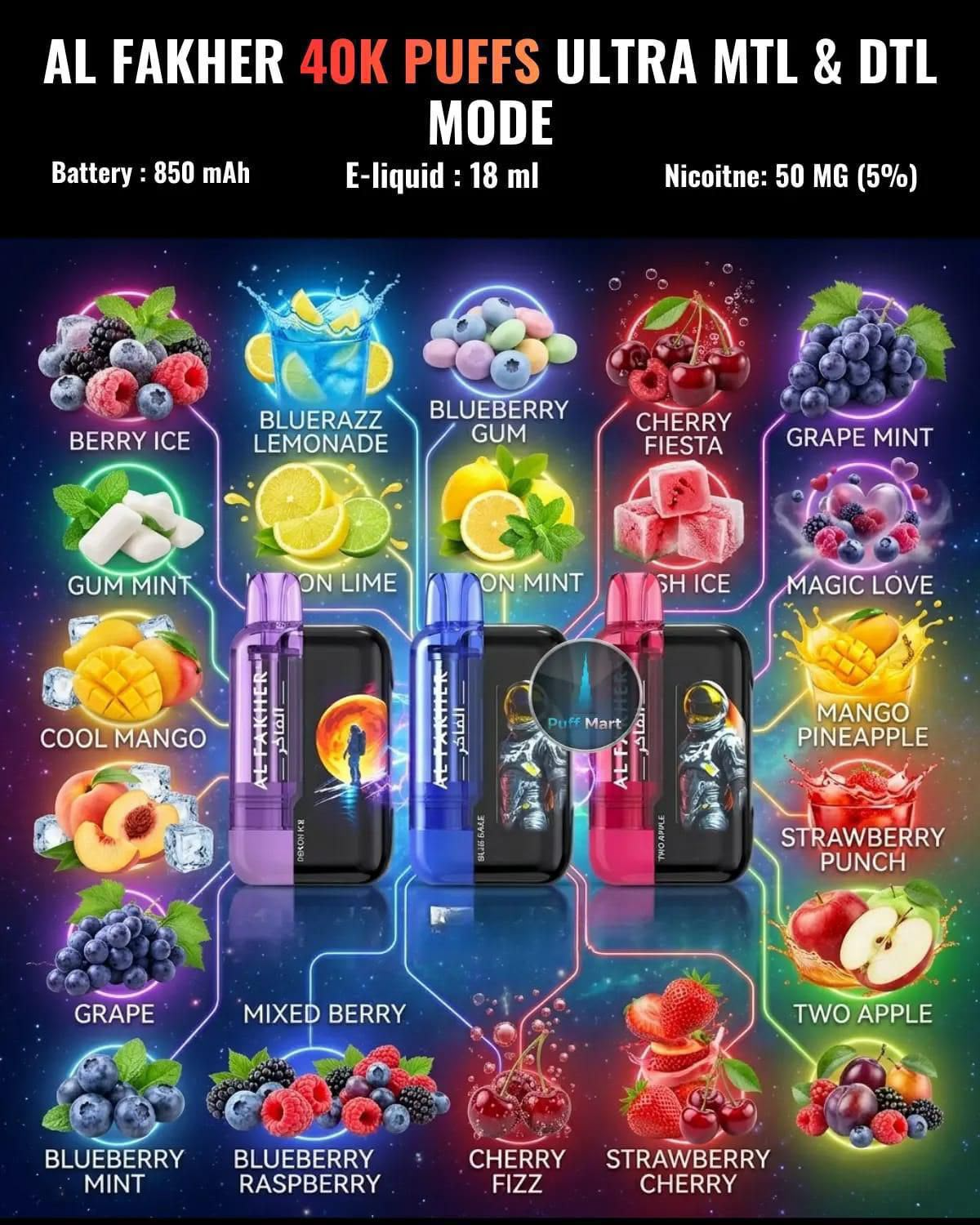 Al Fakher Crown Bar Ultra 40000 Puffs disposable vape in Dubai, UAE